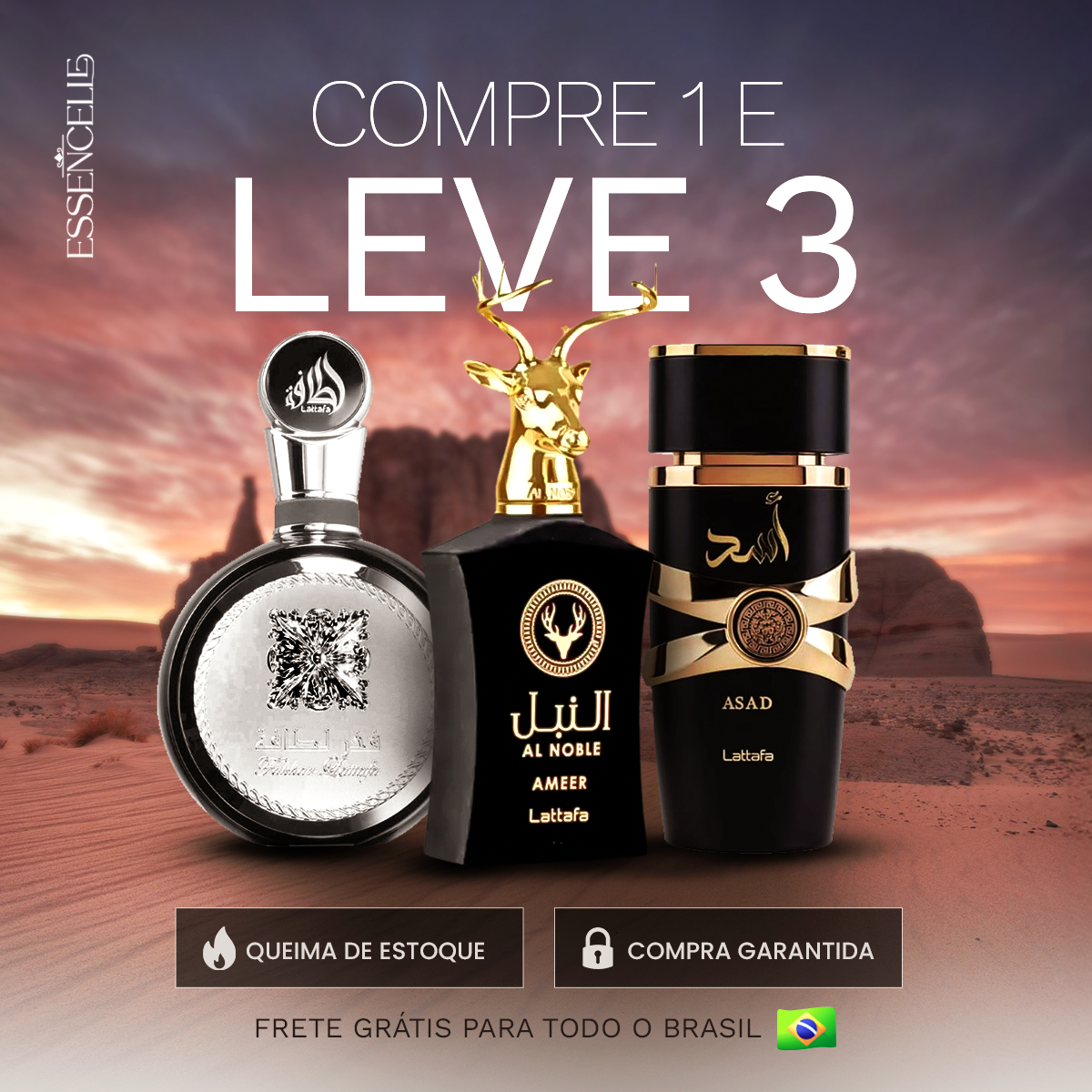 [COMPRE 1, LEVE 3] - Lattafa Fakhar, AL Noble Ameer e Assad Lattafa | 100ml Cada - 50% OFF